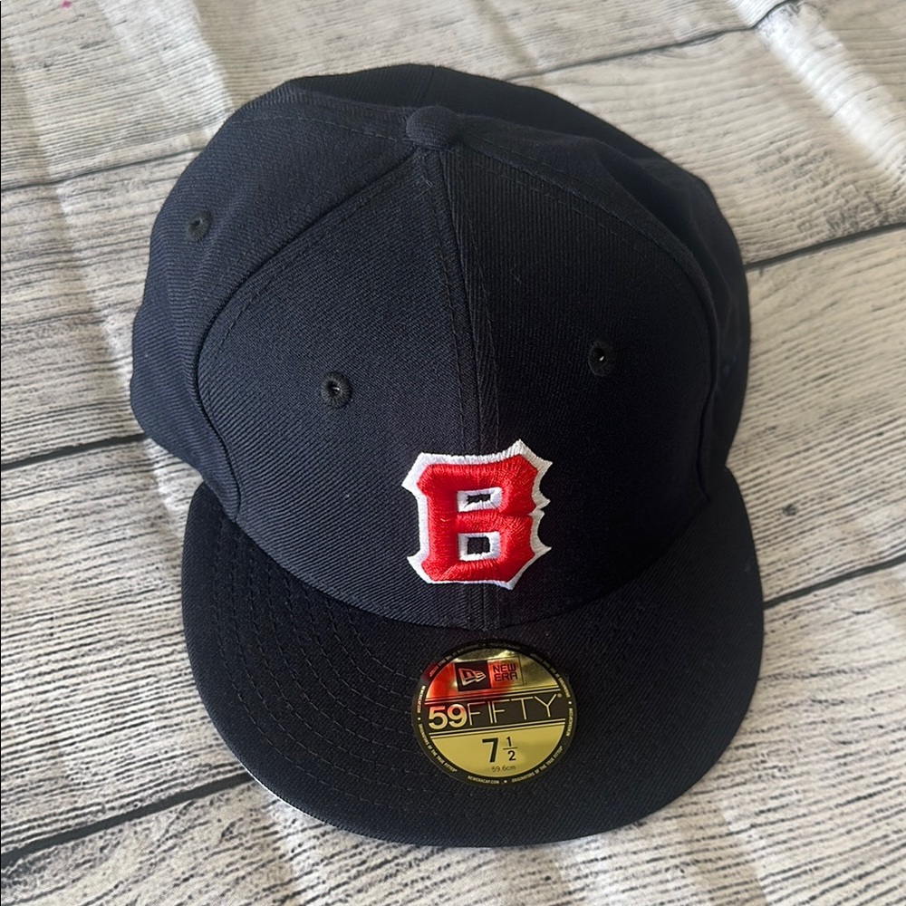 Mens New Era Boston Red Sox Baseball Cap Sz 7.5 • NEW!